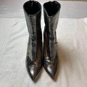 Free People Shiny Black Heeled Boots